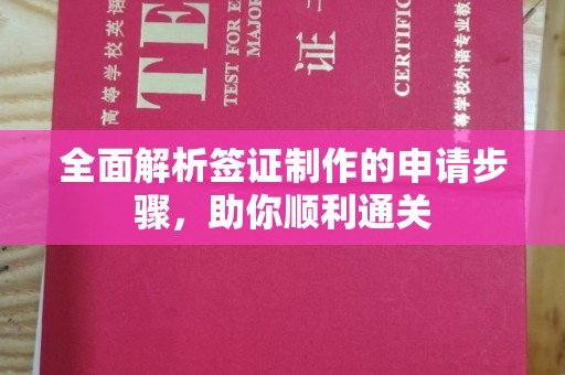 丰宁全面解析签证制作的申请步骤，助你顺利通关